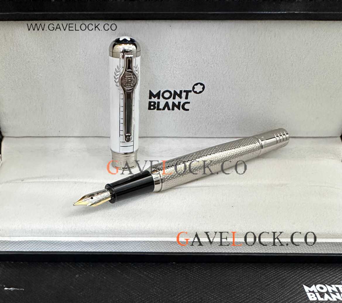 AAA Grade Mont Blanc Muhammad Ali Fountain Pen Silver-White